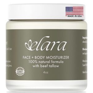 Elara Beef Tallow for Skin - Grass-Fed Whipped Tallow Balm